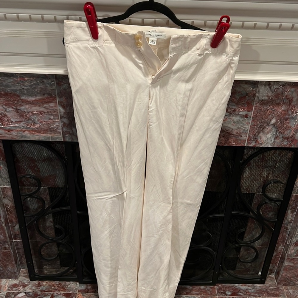 Wide leg cream pants